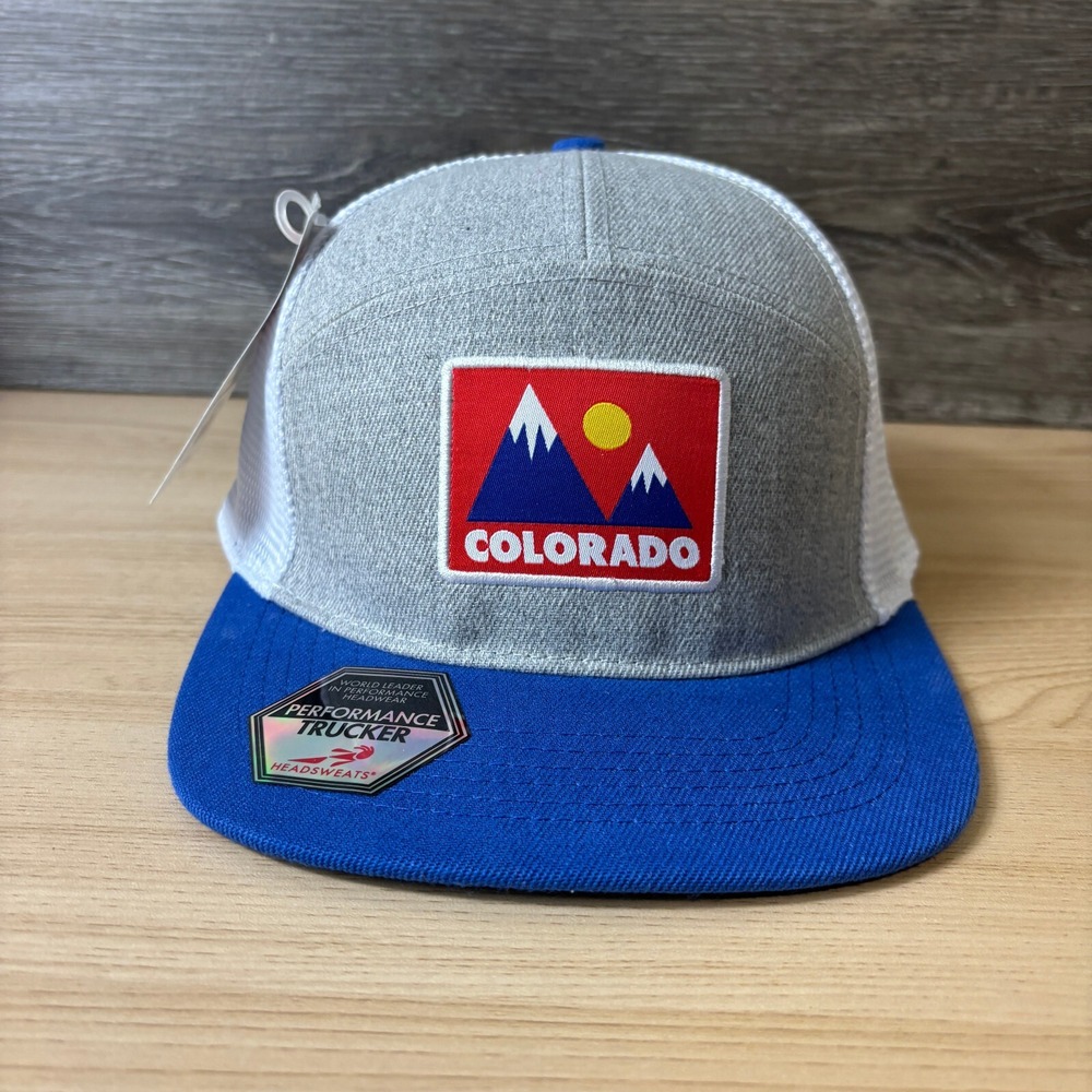 Colorado Hat‎ Cap Snap Back Gray Panel Performance Headsweats NWT